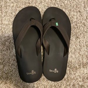 Men’s Sanuk Flip Flops Brown Size 9